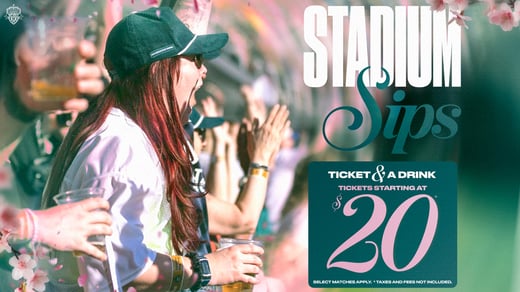Stadium Sips: ticket and a drink, tickets starting at $20